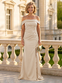 Mermaid One Shoulder Sleeveless Long Mother of the Bride Dresses