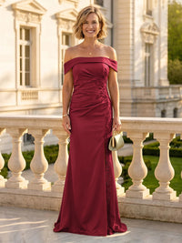 Mermaid One Shoulder Sleeveless Long Mother of the Bride Dresses