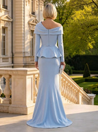Mermaid Off Shoulder Long Sleeves Mother of the Bride Dresses