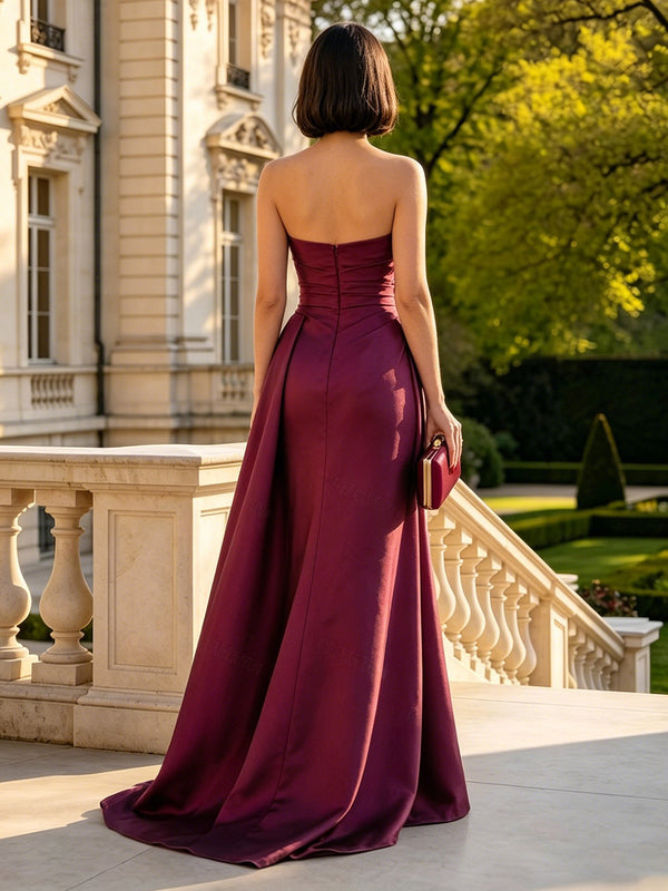 Satin Mermaid One Shoulder Sleeveless Mother of the Bride Dresses