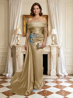 Mermaid Off Shoulder Sleeveless Mother of the Bride Dresses