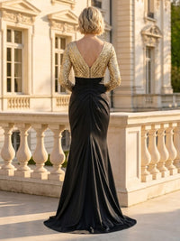 Mermaid Round Neck Long Sleeves Mother of the Bride Dresses