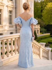 Lace Sequin Strapless Off Shoulder Mermaid Mother of the Bride Dresses