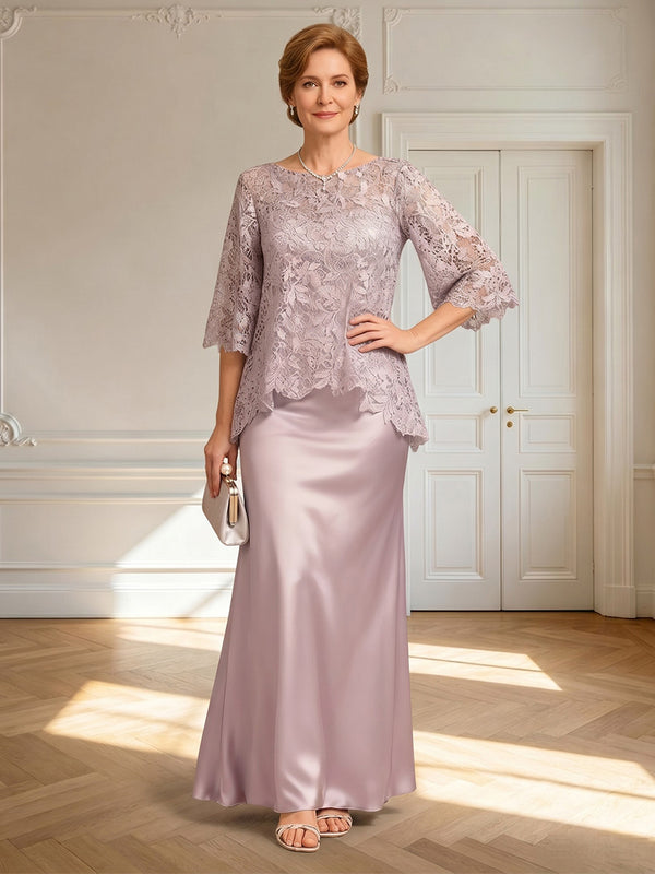 Lace Appliques A Line Long Sleeves Mother of the Bride Dresses