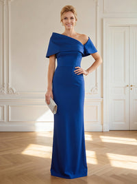Satin One Shoulder Mermaid Sheath Mother of the Bride Dresses