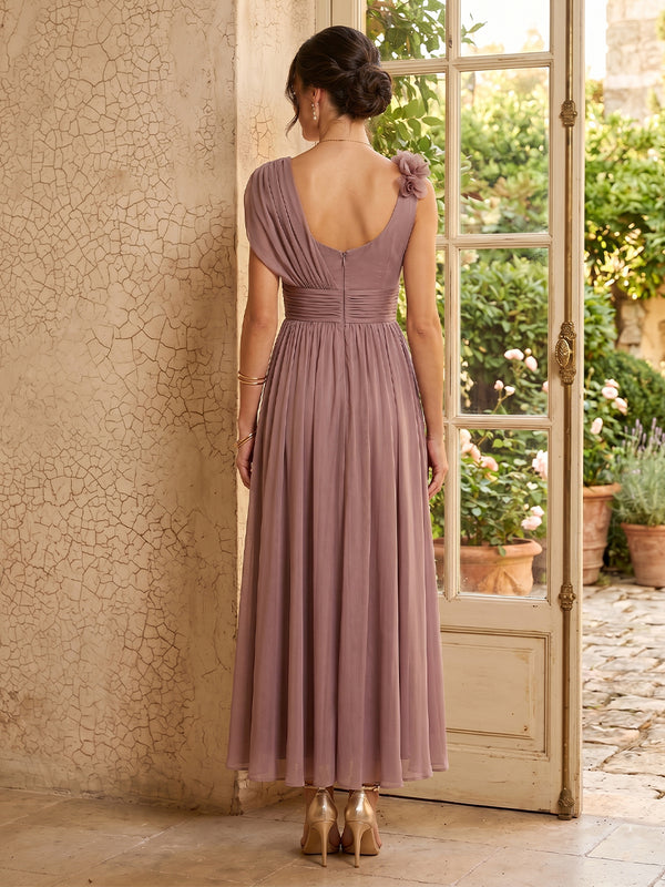 Chiffon A Line V Neck Long Mother of the Bride Dresses