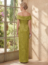 Jacquard Mermaid Off Shoulder Long Mother of the Bride Dresses