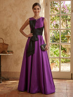 A Line Round Neck Sleeveless Mother of the Bride Dresses