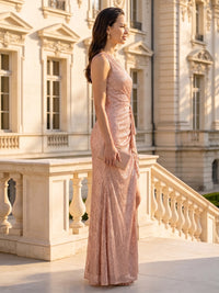 Sequin One Shoulder Long Sleeveless Mermaid Long Mother of the Bride Dresses