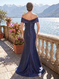 Mermaid Off Shoulder Sleeveless Long Mother of the Bride Dresses