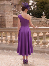 A Line One Shoulder Sleeveless Mother of the Bride Dresses with Bow