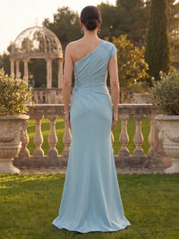Mermaid One Shoulder Short Sleeves Mother of the Bride Dresses