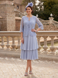 A Line Strapless 3/4 Sleeves Mother of the Bride Dresses with Jacket