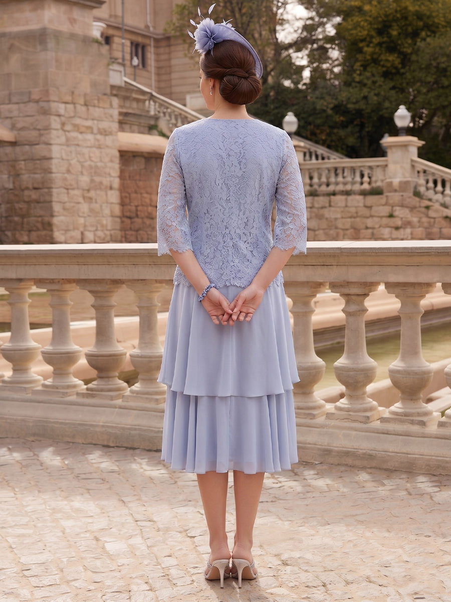 A Line Strapless 3/4 Sleeves Mother of the Bride Dresses with Jacket