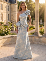 Jacquard Satin One Shoulder Mermaid Mother of the Bride/Groom Dresses
