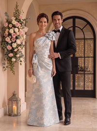 Jacquard Satin One Shoulder Mermaid Mother of the Bride/Groom Dresses