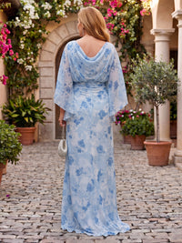 Floral Plus Size Mermaid Short Sleeves Mother of the Bride Dresses