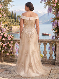 Off the Shoulder Mermaid Satin Lace Mother of the Bride/Groom Dresses Plus Size