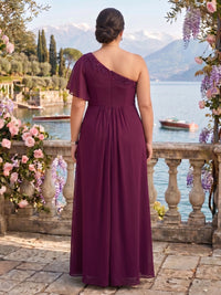 Chiffon One Shoulder A Line Mother of the Bride/Groom Dresses Plus Size