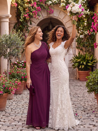 Chiffon One Shoulder A Line Mother of the Bride/Groom Dresses Plus Size