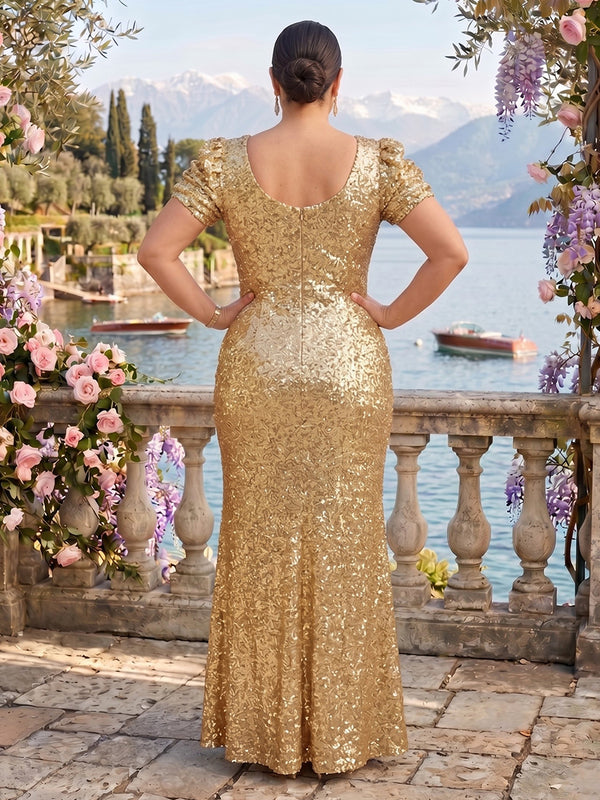 Sequin Jewel Mermaid Mother of the Bride/Groom Dresses Plus Size