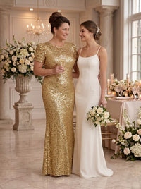 Sequin Jewel Mermaid Mother of the Bride/Groom Dresses Plus Size