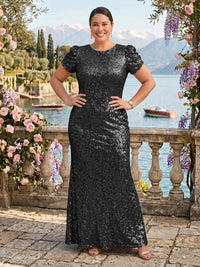 Sequin Jewel Mermaid Mother of the Bride/Groom Dresses Plus Size