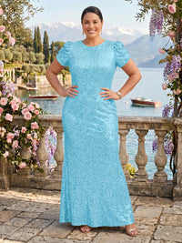 Sequin Jewel Mermaid Mother of the Bride/Groom Dresses Plus Size