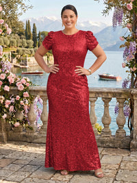 Sequin Jewel Mermaid Mother of the Bride/Groom Dresses Plus Size