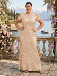 Sequin Jewel Mermaid Mother of the Bride/Groom Dresses Plus Size