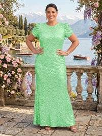 Sequin Jewel Mermaid Mother of the Bride/Groom Dresses Plus Size