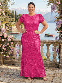 Sequin Jewel Mermaid Mother of the Bride/Groom Dresses Plus Size