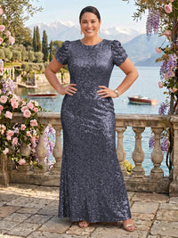 Sequin Jewel Mermaid Mother of the Bride/Groom Dresses Plus Size