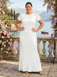 Sequin Jewel Mermaid Mother of the Bride/Groom Dresses Plus Size
