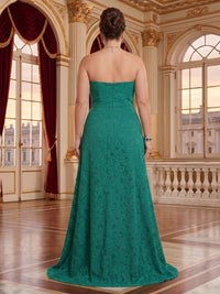 Strapless A Line Sleeveless Lace Mother of the Bride/Groom Dresses Plus Size