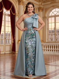 One Shoulder Mermaid Satin Mother of the Bride/Groom Dresses Plus Size