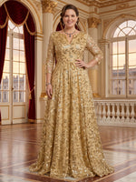 Jacquard Plus Size V Neck A Line Sequin Mother of the Bride/Groom Dresses