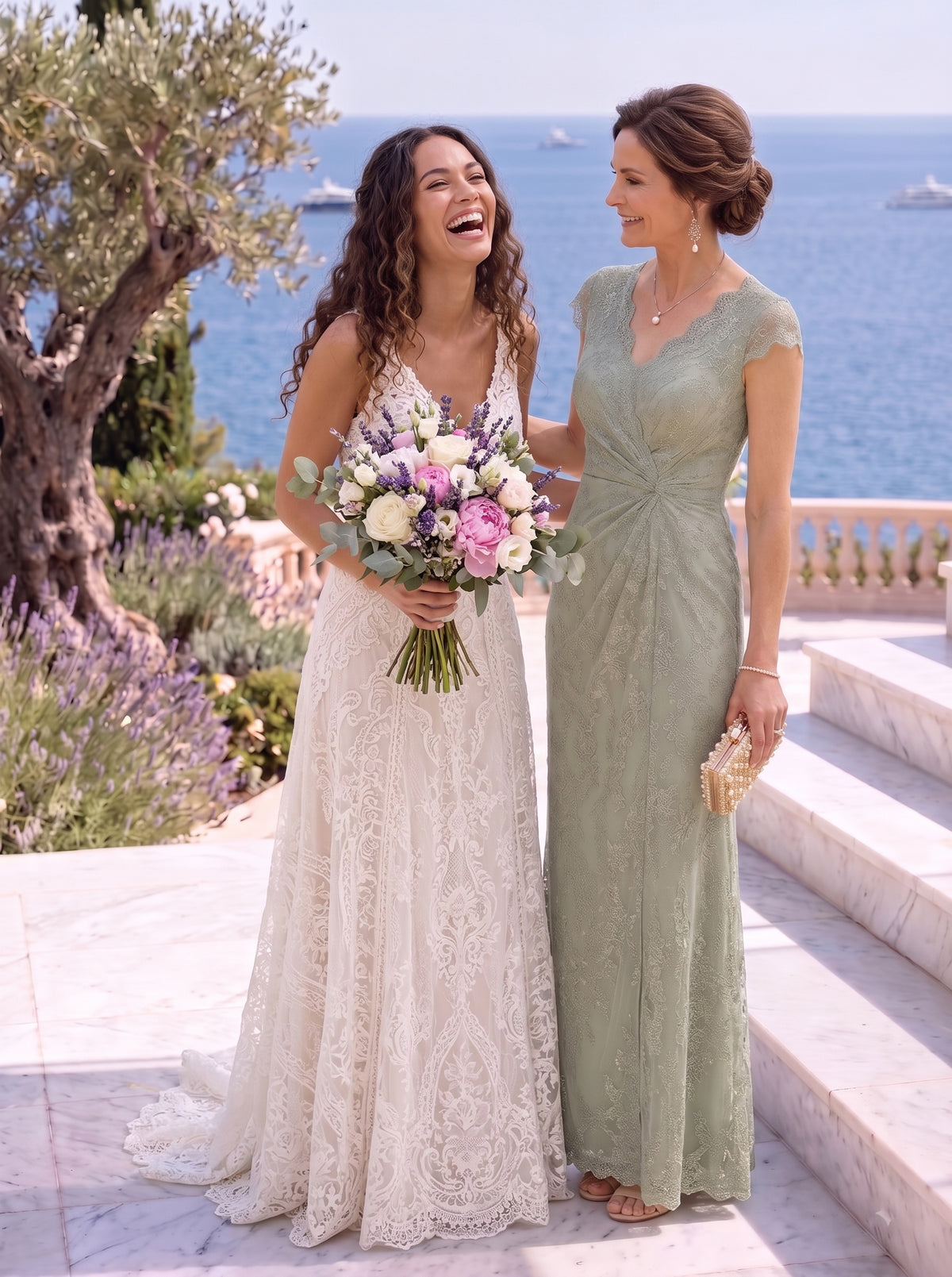 Chiffon V Neck A Line Cap Sleeves Floor Length Mother of the Bride/Groom Dresses