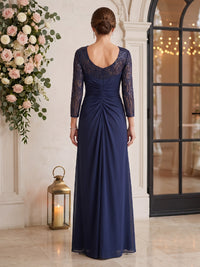 Chiffon V Neck A Line Floor Length Lace Appliques Mother of the Bride/Groom Dresses