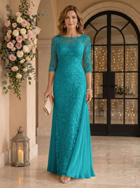 Jewel Lace Mermaid Floor Length Mother of the Bride/Groom Dresses