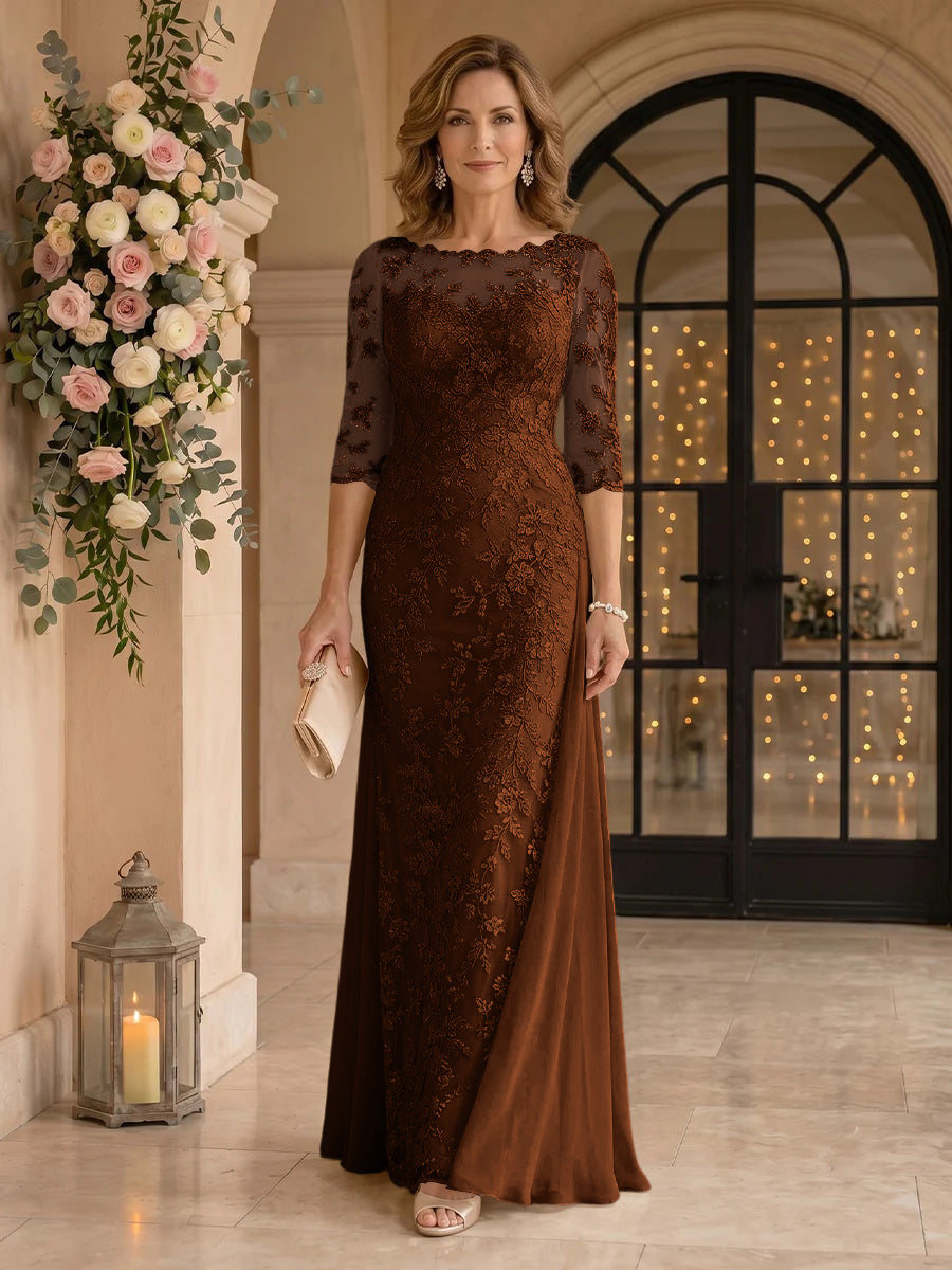 Jewel Lace Mermaid Floor Length Mother of the Bride/Groom Dresses