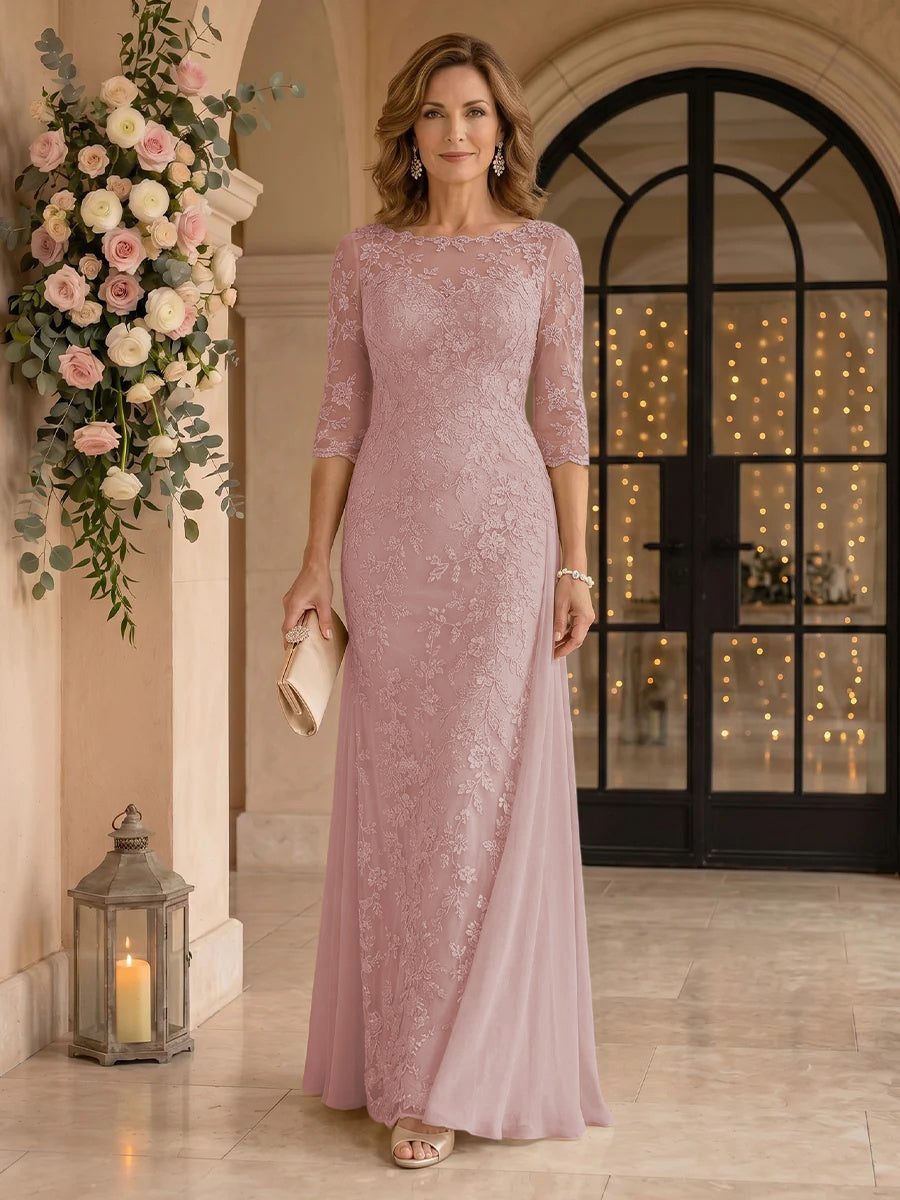 Jewel Lace Mermaid Floor Length Mother of the Bride/Groom Dresses