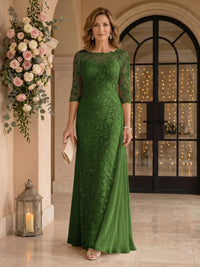 Jewel Lace Mermaid Floor Length Mother of the Bride/Groom Dresses