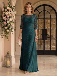 Jewel Lace Mermaid Floor Length Mother of the Bride/Groom Dresses