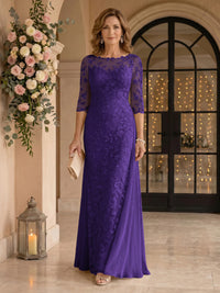 Jewel Lace Mermaid Floor Length Mother of the Bride/Groom Dresses
