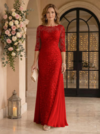 Jewel Lace Mermaid Floor Length Mother of the Bride/Groom Dresses