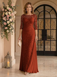 Jewel Lace Mermaid Floor Length Mother of the Bride/Groom Dresses
