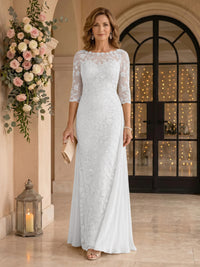 Jewel Lace Mermaid Floor Length Mother of the Bride/Groom Dresses