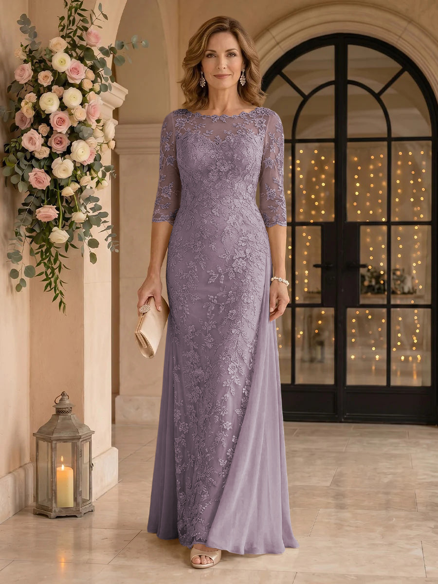 Jewel Lace Mermaid Floor Length Mother of the Bride/Groom Dresses