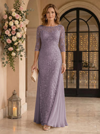 Jewel Lace Mermaid Floor Length Mother of the Bride/Groom Dresses